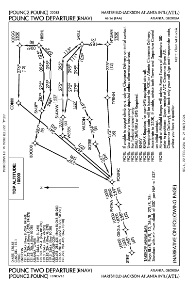 Atlanta Atlanta, GA (KATL): POUNC TWO (RNAV) (DP)