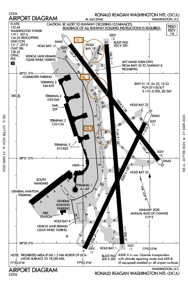 Washington-Ronald-Reagan-National Washington, DC (KDCA): AIRPORT DIAGRAM (APD)