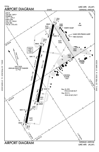 Luke Afb Glendale, AZ (KLUF): AIRPORT DIAGRAM (APD)
