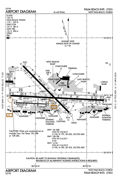 Palm Beach West Palm Beach, FL (KPBI): AIRPORT DIAGRAM (APD)