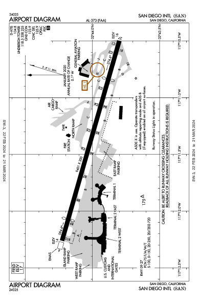 San Diego San Diego, CA (KSAN): AIRPORT DIAGRAM (APD)